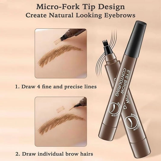 Waterproof Microblading Eyebrow Pencil – Micro-Fork Tip Applicator | Pack of 2