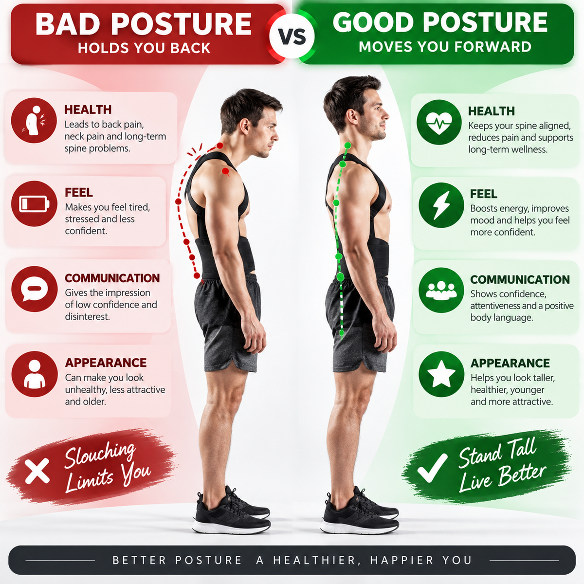 Adjustable Posture Corrector – Back Support Belt for Men & Women