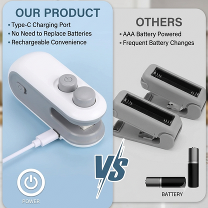2-in-1 Portable Mini Bag Sealer & Cutter – USB Rechargeable