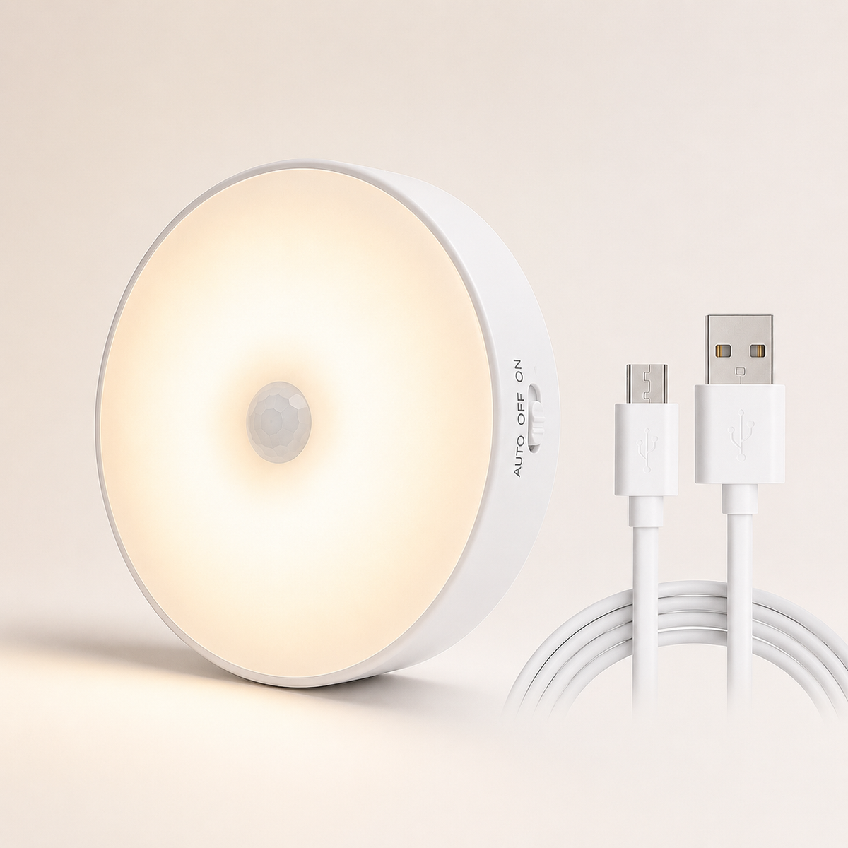 Smart Motion Sensor LED Night Light – Rechargeable & Wireless ( Pack of 2)