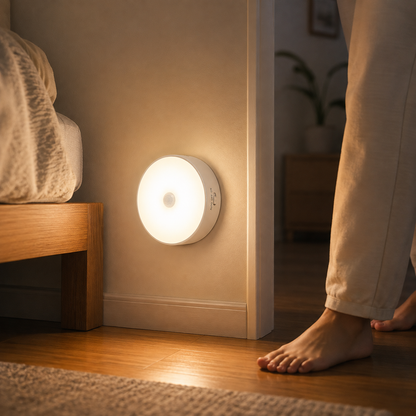 Smart Motion Sensor LED Night Light – Rechargeable & Wireless ( Pack of 2)