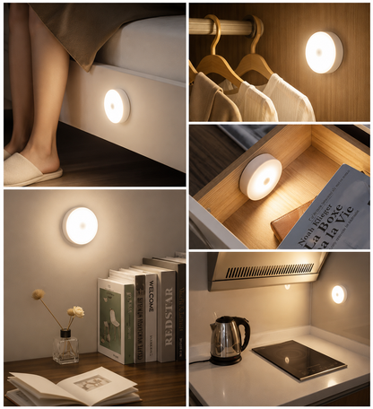 Smart Motion Sensor LED Night Light – Rechargeable & Wireless ( Pack of 2)