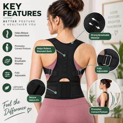 Adjustable Posture Corrector – Back Support Belt for Men & Women